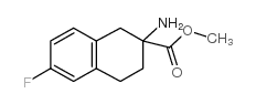 2-Amino-6-fluoro-1,2,3,4-tetrahydro-naphthalene-2-carboxylic acid methyl ester structure