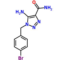 5-Amino-1-(4-bromobenzyl)-1H-1,2,3-triazole-4-carboxamide structure