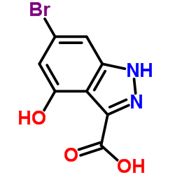 6-Bromo-4-hydroxy-1H-indazole-3-carboxylic acid结构式
