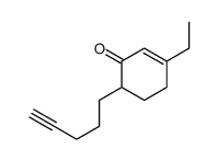 3-ethyl-6-pent-4-ynylcyclohex-2-en-1-one结构式