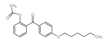 2-ACETOXY-4'-HEXYLOXYBENZOPHENONE structure