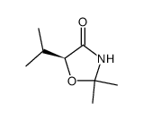 (5S)-5-isopropyl-2,2-dimethyl-4-oxazolidinone结构式