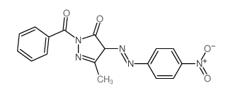 2-benzoyl-5-methyl-4-(4-nitrophenyl)diazenyl-4H-pyrazol-3-one结构式