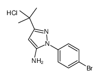 2-(4-bromophenyl)-5-tert-butylpyrazol-3-amine,hydrochloride Structure
