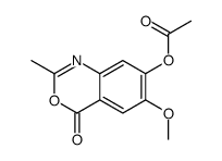(6-methoxy-2-methyl-4-oxo-3,1-benzoxazin-7-yl) acetate Structure