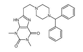 8-[2-(4-benzhydrylpiperazin-1-yl)ethyl]-1,3-dimethyl-7H-purine-2,6-dione Structure