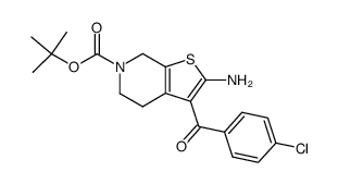 tert-butyl 2-amino-3-(4-chlorobenzoyl)-4,7-dihydrothieno[2,3-c]pyridine-6(5H)-carboxylate结构式