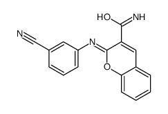 2-(3-cyanophenyl)iminochromene-3-carboxamide Structure