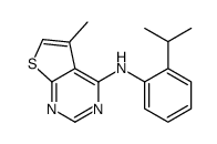 5-methyl-N-(2-propan-2-ylphenyl)thieno[2,3-d]pyrimidin-4-amine Structure