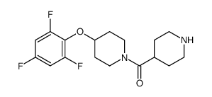 piperidin-4-yl-[4-(2,4,6-trifluorophenoxy)piperidin-1-yl]methanone Structure
