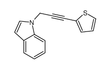 1-(3-thiophen-2-ylprop-2-ynyl)indole结构式