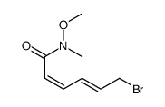 6-bromo-N-methoxy-N-methylhexa-2,4-dienamide Structure