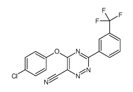 5-(4-chlorophenoxy)-3-[3-(trifluoromethyl)phenyl]-1,2,4-triazine-6-carbonitrile Structure