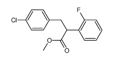 methyl 3-(4-chlorophenyl)-2-(2-fluorophenyl)propanoate结构式