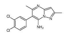 6-(3,4-dichlorophenyl)-2,5-dimethylpyrazolo[1,5-a]pyrimidin-7-amine Structure