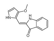 (2E)-2-[(3-methoxy-1H-pyrrol-2-yl)methylidene]-1H-indol-3-one Structure