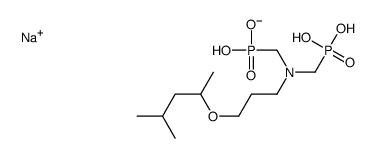 sodium trihydrogen [[[3-(1,3-dimethylbutoxy)propyl]imino]bis(methylene)]bisphosphonate结构式