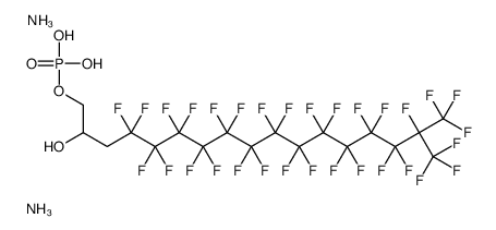 diammonium 4,4,5,5,6,6,7,7,8,8,9,9,10,10,11,11,12,12,13,13,14,14,15,15,16,17,17,17-octacosafluoro-2-hydroxy-16-(trifluoromethyl)heptadecyl phosphate structure