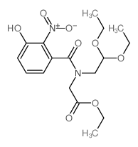 ethyl 2-[2,2-diethoxyethyl-(3-hydroxy-2-nitro-benzoyl)amino]acetate结构式