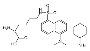 N6-[[5-(dimethylamino)-1-naphthyl]sulphonyl]-L-lysine, compound with cyclohexylamine (1:1)结构式