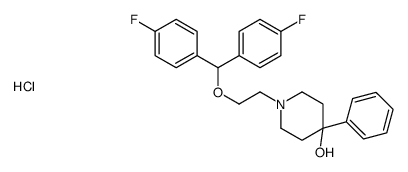 1-(2-(Bis(4-fluorophenyl)methoxy)ethyl)-4-phenyl-4-piperidinol hydroch loride structure