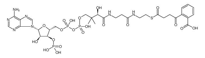 Coenzyme A, S-(2-carboxy-γ-oxobenzenebutanoate)结构式