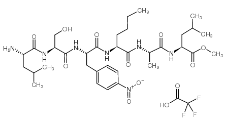 H-Leu-Ser-p-nitro-Phe-Nle-Ala-Leu-OMe trifluoroacetate salt structure