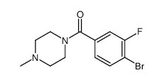 (4-bromo-3-fluorophenyl)(4-methylpiperazin-1-yl)methanone Structure