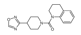 (3,4-Dihydro-2H-quinolin-1-yl)(4-([1,2,4]oxadiazol-3-yl)piperidin-1-yl)methanone结构式