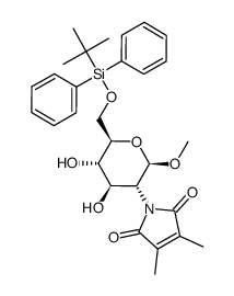 methyl 6-O-tert-butyldiphenylsilyl-2-deoxy-2-dimethylmaleimido-β-D-glucopyranoside Structure