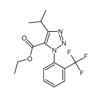 5-isopropyl-3-(2-trifluoromethyl-phenyl)-3H-[1,2,3]triazole-4-carboxylic acid ethyl ester结构式