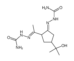 4-(α-hydroxy-isopropyl)-2-(1-semicarbazono-ethyl)-cyclopentanone semicarbazone结构式