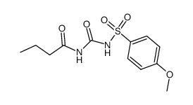 N-Butyryl-N'-(4-methoxy-benzolsulfonyl)-harnstoff结构式