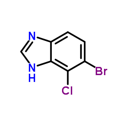 6-溴-7-氯-1H-苯并[d]咪唑结构式