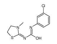 1-(3-chlorophenyl)-3-(3-methyl-1,3-thiazolidin-2-ylidene)urea结构式