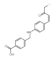 Benzoic acid,4-[[[4-(4-chloro-3-oxo-1-buten-1-yl)phenyl]amino]methyl]- Structure