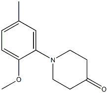 1-(2-methoxy-5-methylphenyl)piperidin-4-one结构式