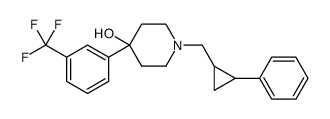 1-[[(1R,2R)-2-phenylcyclopropyl]methyl]-4-[3-(trifluoromethyl)phenyl]piperidin-4-ol Structure