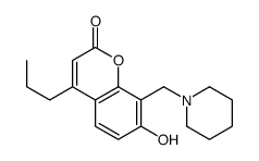 7-hydroxy-8-(piperidin-1-ylmethyl)-4-propylchromen-2-one结构式