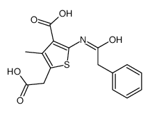 5-(carboxymethyl)-4-methyl-2-[(2-phenylacetyl)amino]thiophene-3-carboxylic acid结构式