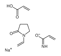 sodium,1-ethenylpyrrolidin-2-one,prop-2-enamide,prop-2-enoate Structure