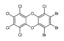 1,2,3-tribromo-4,6,7,8,9-pentachlorodibenzo-p-dioxin Structure