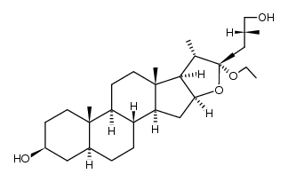 (25R)-22-ethoxy-5α,22αH-furostan-3β,26-diol Structure