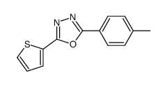 2-(4-methylphenyl)-5-thiophen-2-yl-1,3,4-oxadiazole Structure