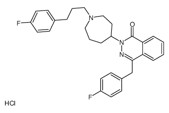 4-[(4-fluorophenyl)methyl]-2-[1-[3-(4-fluorophenyl)propyl]azepan-4-yl]phthalazin-1-one,hydrochloride结构式