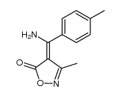 Z-4-[1-amino-1-(p-tolyl)]ethylene-3-methyl-2-isoxazolin-5-one结构式