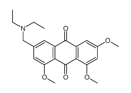 3-(diethylaminomethyl)-1,6,8-trimethoxyanthracene-9,10-dione结构式