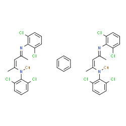 μ-苯并双[N,N''-(1,3-二甲基-1,3-丙二亚甲基)双(2,6-二氯苯甲酰胺基)]双铜(I),苯加合物图片