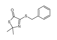 4-benzylsulfanyl-2,2-dimethyl-1,3-thiazol-5-one结构式