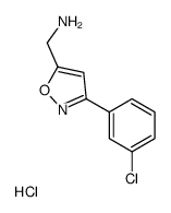 (3-(3-CHLOROPHENYL)ISOXAZOL-5-YL)METHANAMINE HYDROCHLORIDE structure